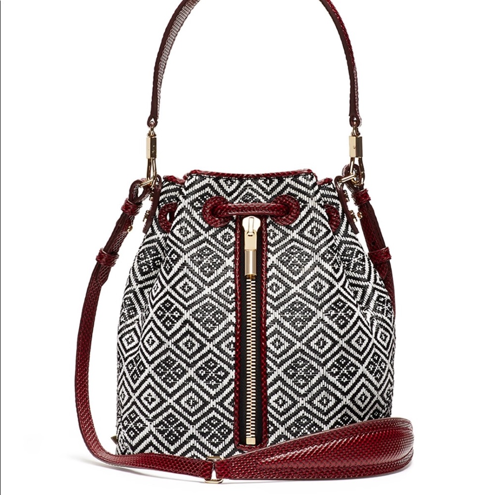 Elizabeth and James Cynnie Woven Bucket Bag
